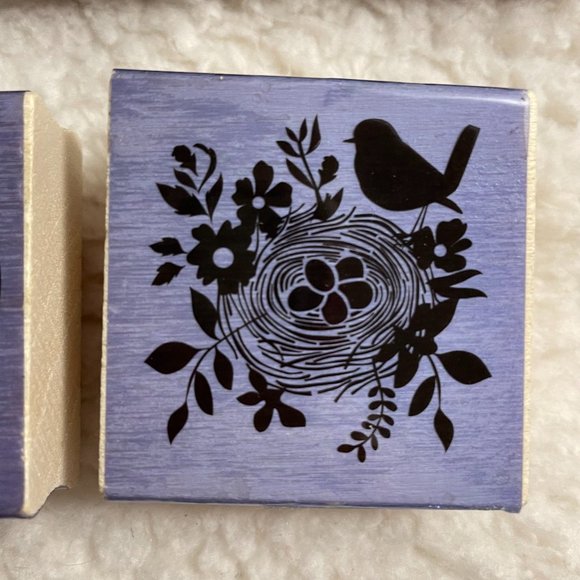 NEW Spring Themed Art Journaling Craft Rubber Stamps Set of 5 - Picture 4 of 7